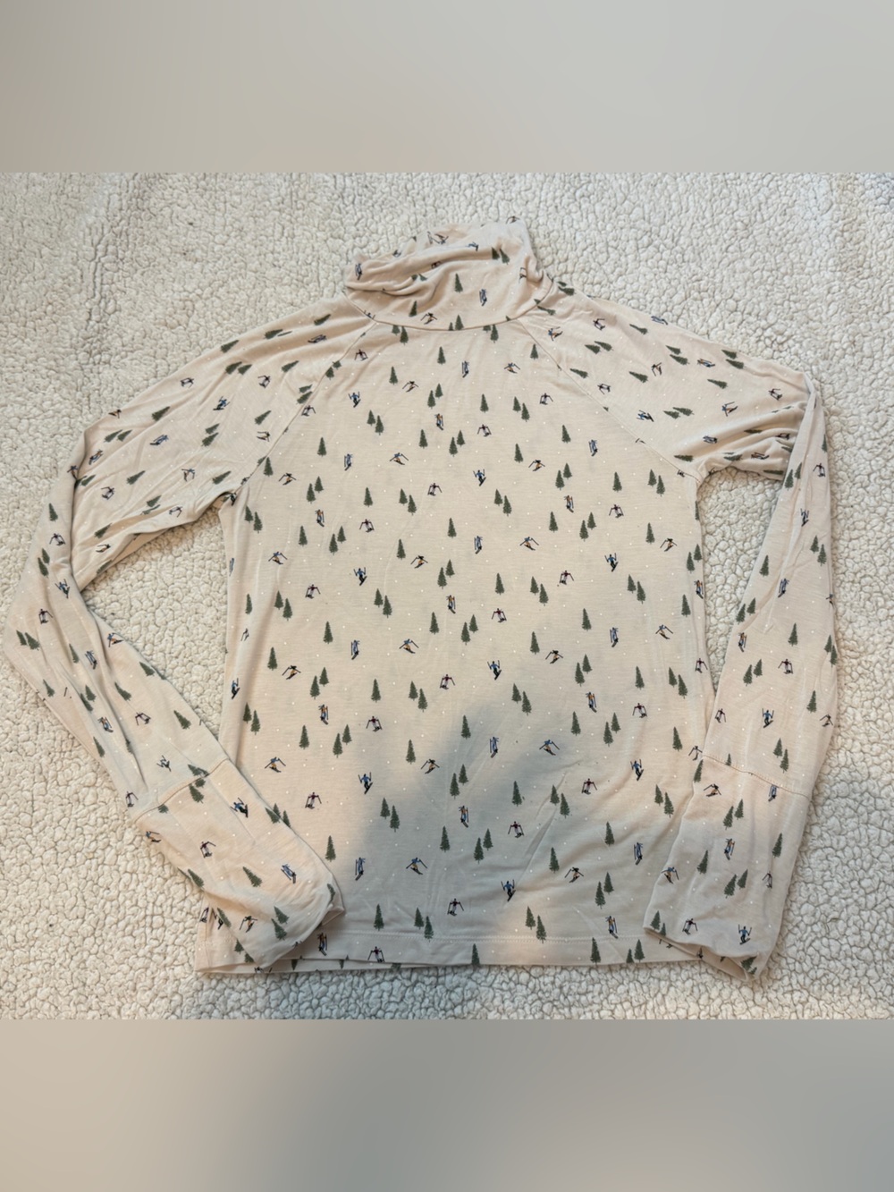 aerie Cream Turtleneck Long Sleeve